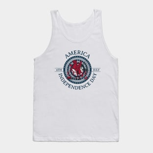 Independence Day with cowboy and horse Tank Top